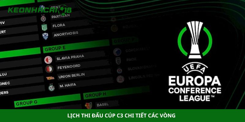 Lịch thi đấu cúp C3 chi tiết các vòng